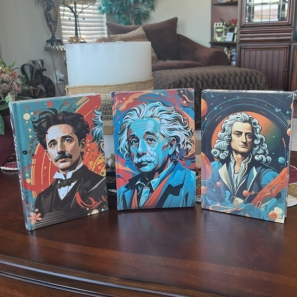 Brand New Decorative Coffee Table Books Home Decor Blank Journals Scientists - Picture 14 of 14